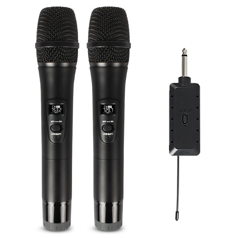2 Wireless Microphone VHF Professional Mic Transmitter Receiver DJ For Square Speaker Mixer Live Sound Card K Song Karaoke