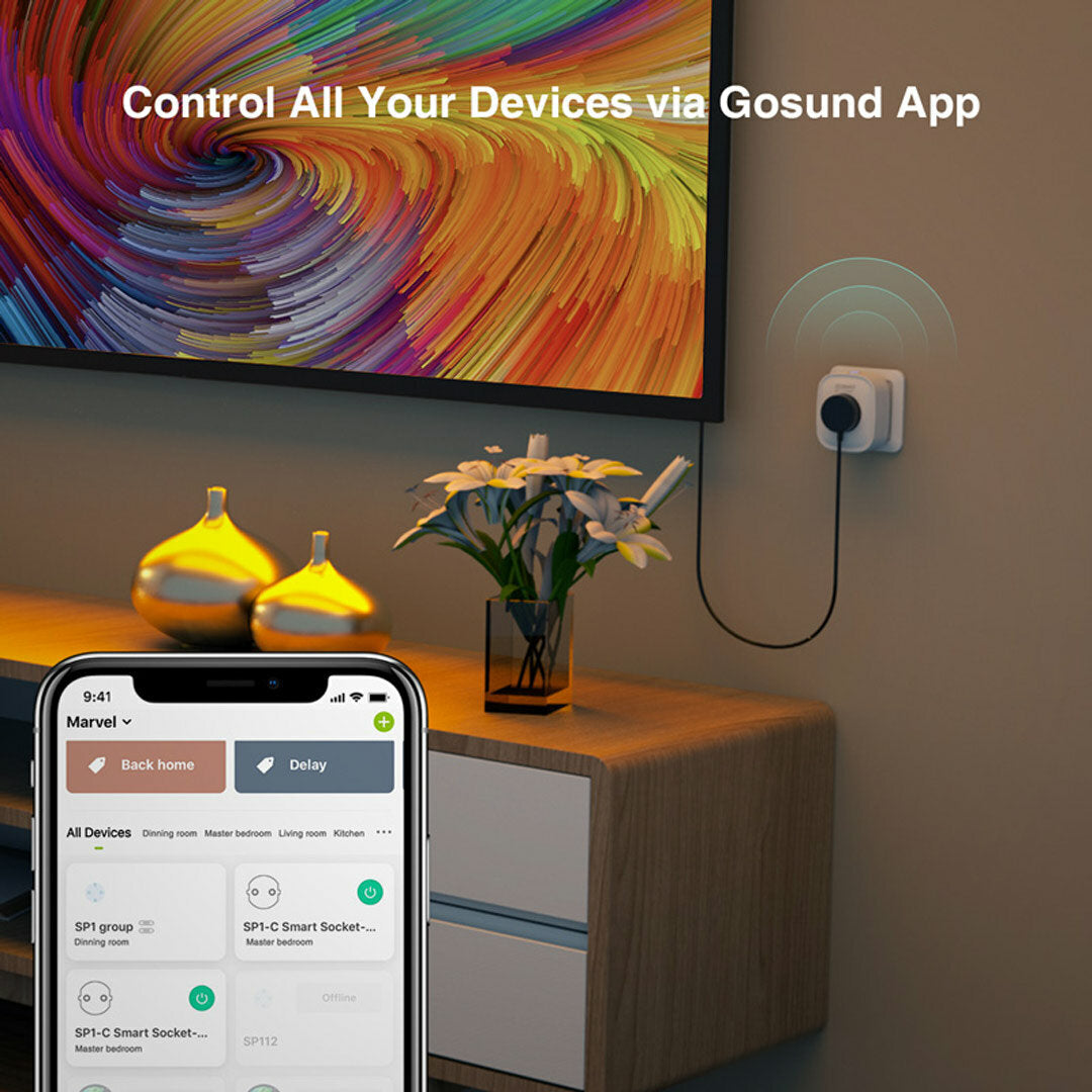 Smart plug WiFi 2pcs Socket Power Monitor Timing Function Tuya APP Remote Control Voice Control Works With Alexa And Google Home EU Plug photosiss