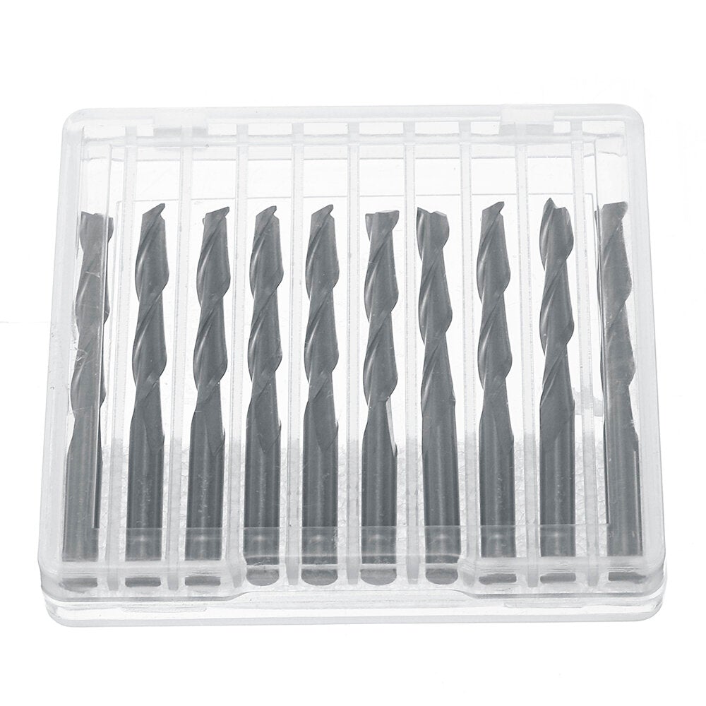 10pcs 3.175*22mm 2 Flutes Milling Cutter CNC Cutting Tool Parts