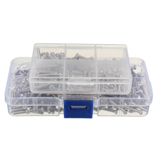 300pcs/120pcs M3 Stainless Steel Button Philip Head Socket Cap Screw Assortment Kit