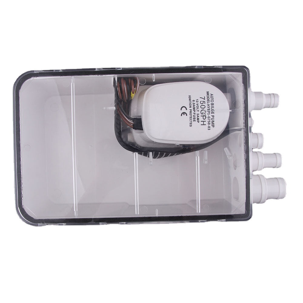 24V 750GPH 47.5 L/min Shower Sump Water Pump Multi Port Marine Boat Drain System Kit For Boat Marine Yacht RV Truck Trailer