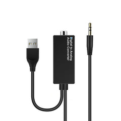 3.5mm Audio Converter DAC Digital to Coaxial Analog USB Decoder Adapter Jack Optical Fiber Converter for HDTV DVD