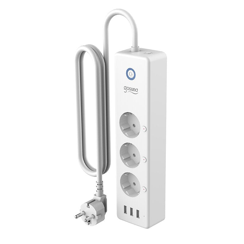 Smart Power Strip Wifi Plug Outlet 15A Sockets Surge Protector 3 USB 3 Charging Port APP Remote Control Works With Alexa Google Home EU Plug