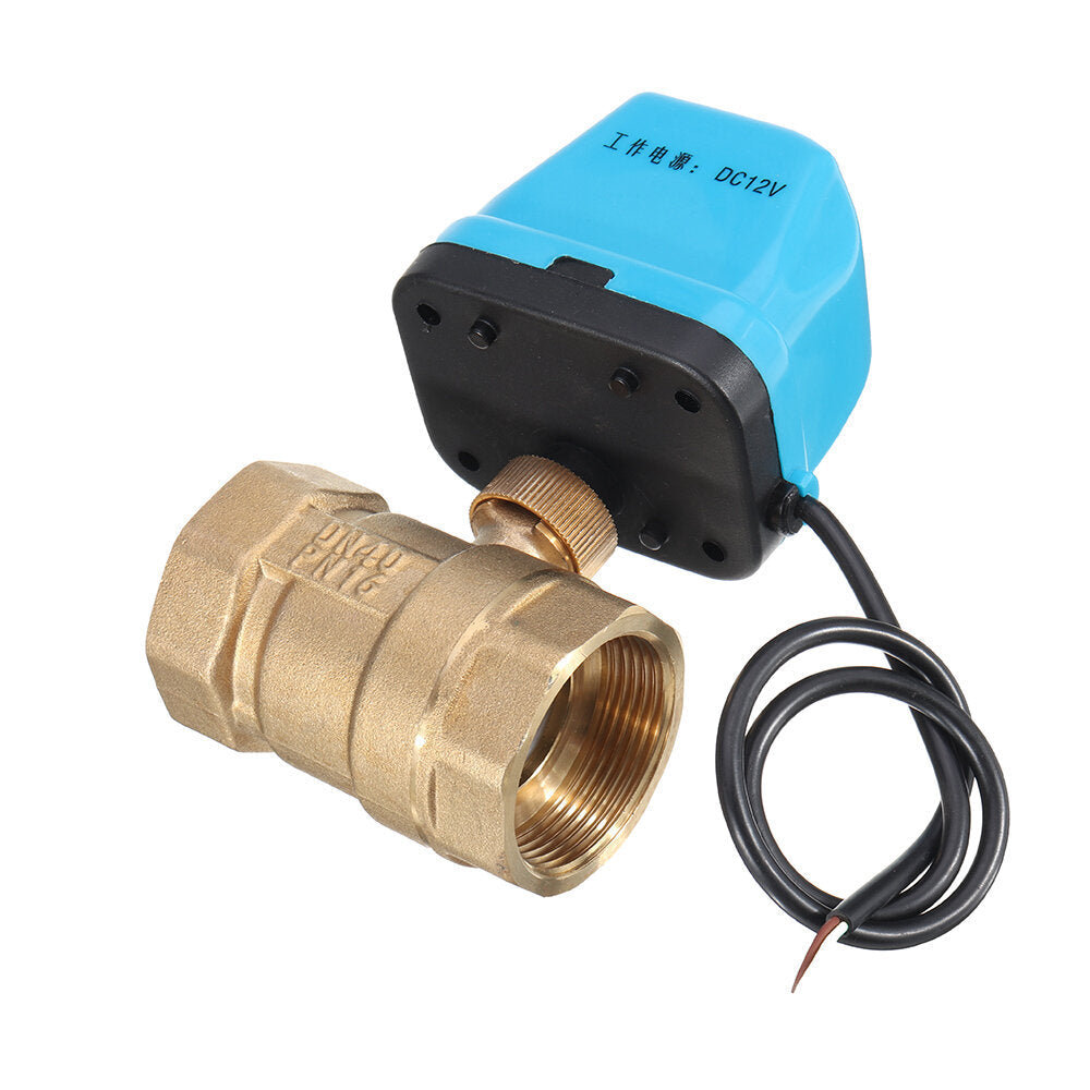 DC 12V 1/2" 3/4" 1" 1-1/4" Motorized Electric Brass Ball Valves 3 Wire Full Port Valve