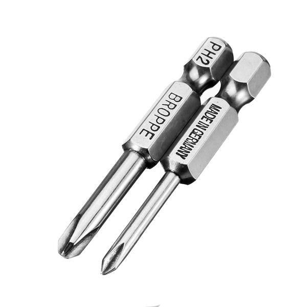 2Pcs 50mm Magnetic Y Shaped Screwdriver Bits 1/4 Inch Hex Shank