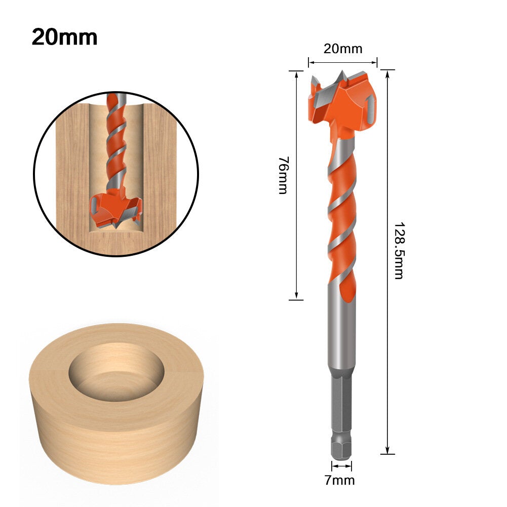 7mm Hex Shank Lengthen Core 16mm-25mm Hole Saw Cutter Hinge Boring Drill Bits