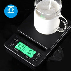 Electronic Coffee Timing Scale Weighing Countdown for Kitchen