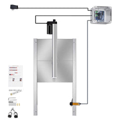 600MM Push Rod Type 2 In 1 Photosensitive Timing Chicken Cage Door Opener