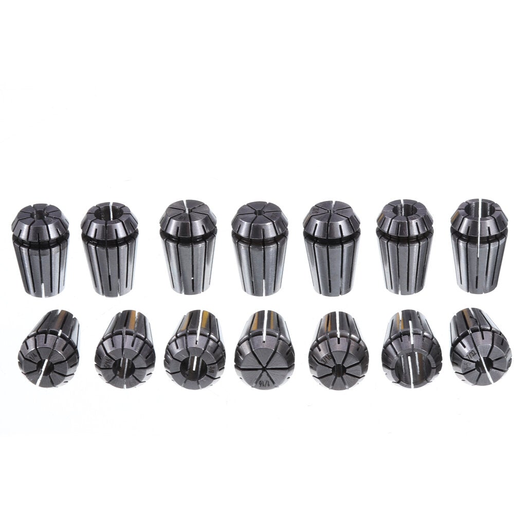 Collet Chuck Holder with 14PCS Spring Collet for CNC Milling Lathe Tool