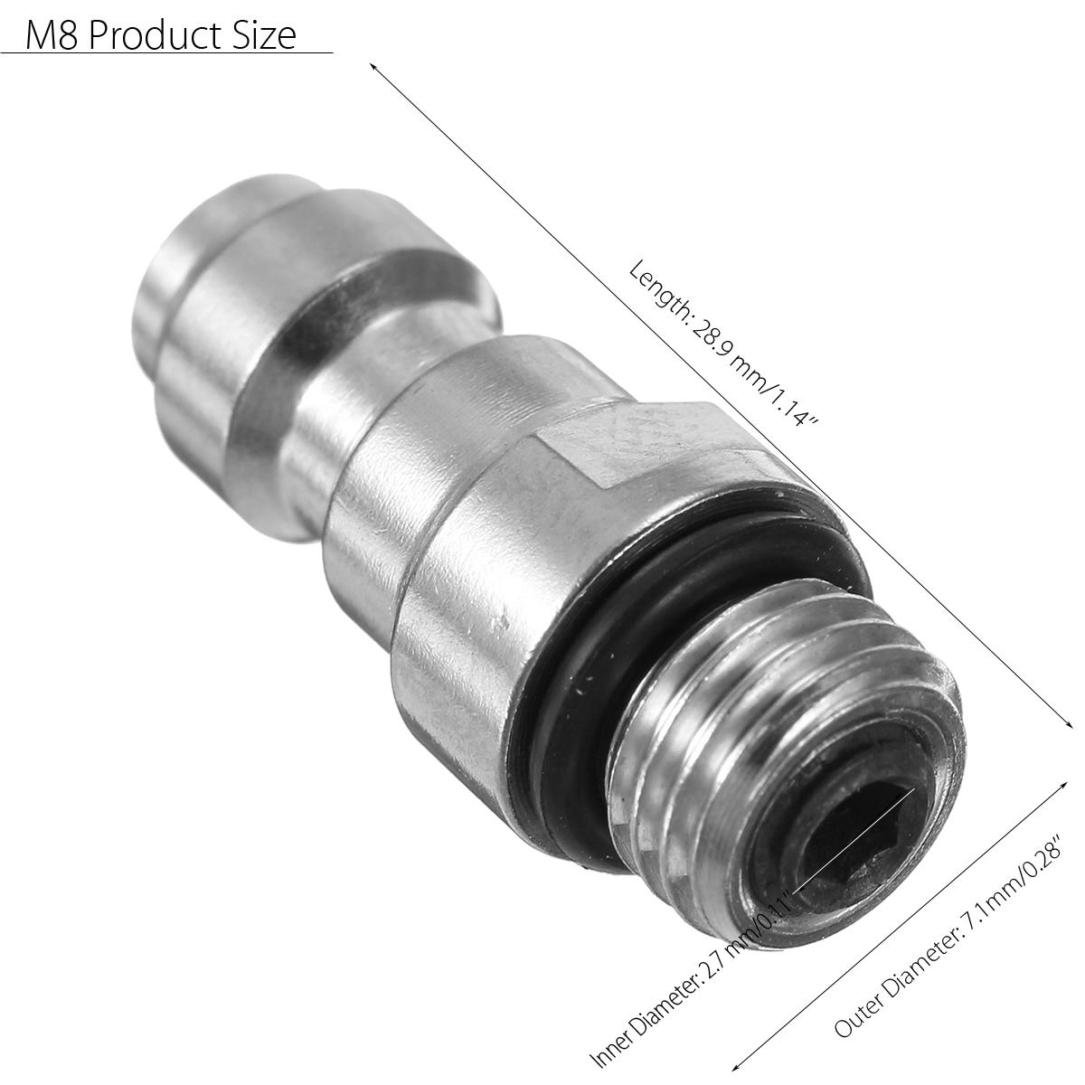 Threads PCP Fill Nipple Stainless Steel 8mm Air Tank One Way Foster Fitting Screwed Joint