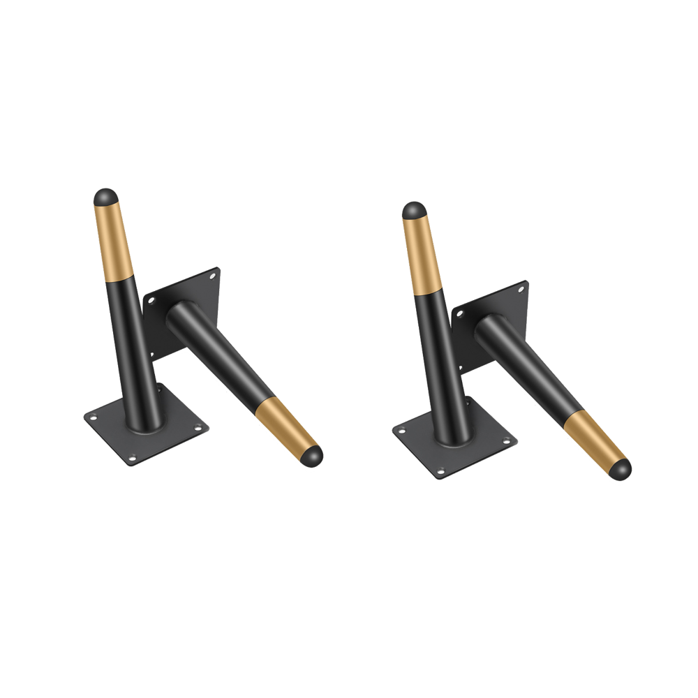 4pcs 10/15/20/25/30cm Golden-black Cone Furniture Leg for TV Cabinet Coffee Table Sofa Bedside Bathroom