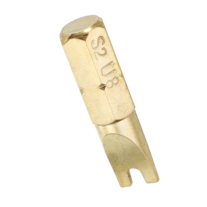 3pcs 25mm U4-U8 U Shaped Screwdriver Bits 1/4 Inch Hex Shank Electroplating Bronze