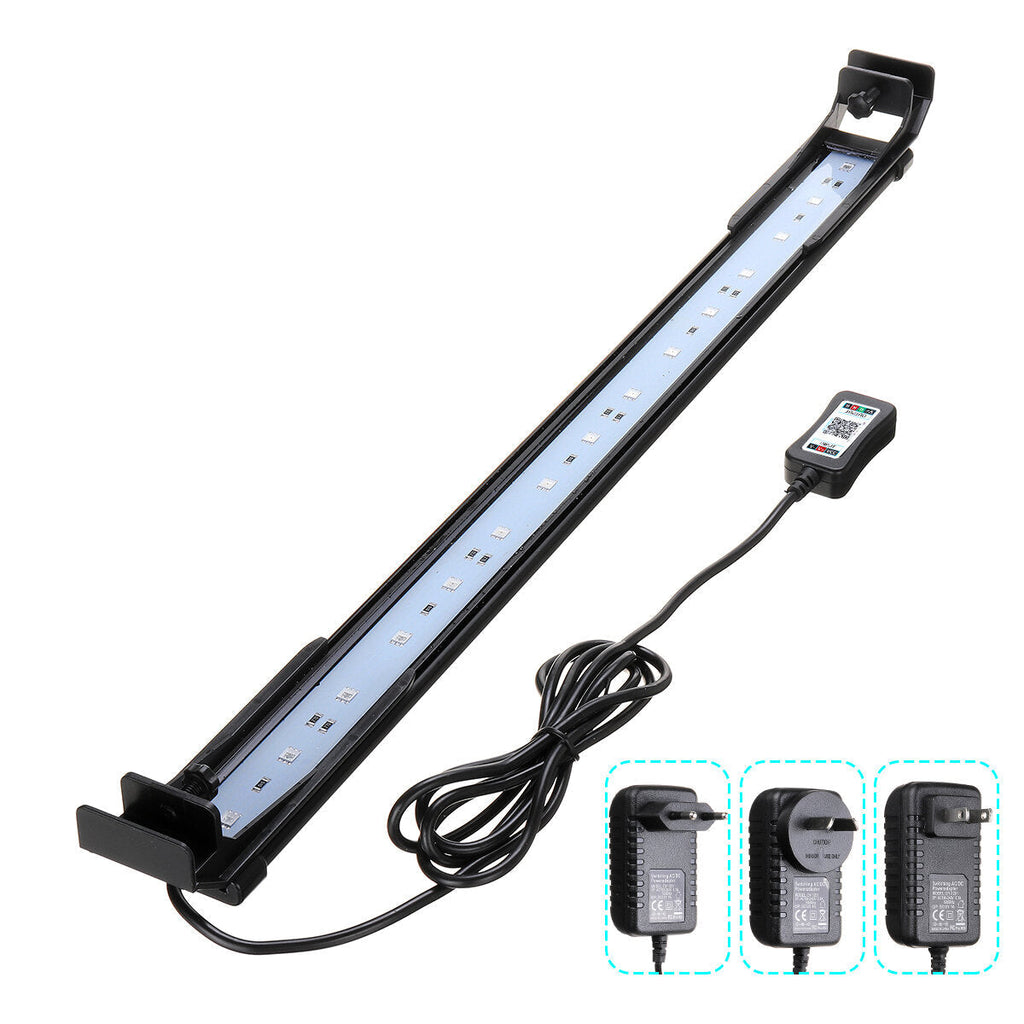 Dimmable 52CM 16W Bluetooth APP Controlled RGB LED Aquarium Lighting Adjustable Top Light Suitable for Aquarium/Fish Tank