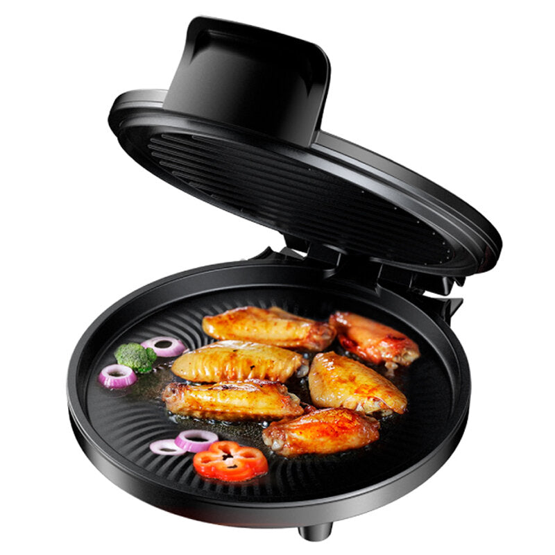 1200W 180-degree Rotating Double-sided Pancake Pot Machine One Button Operation Removable Drip Tray Temperature Control