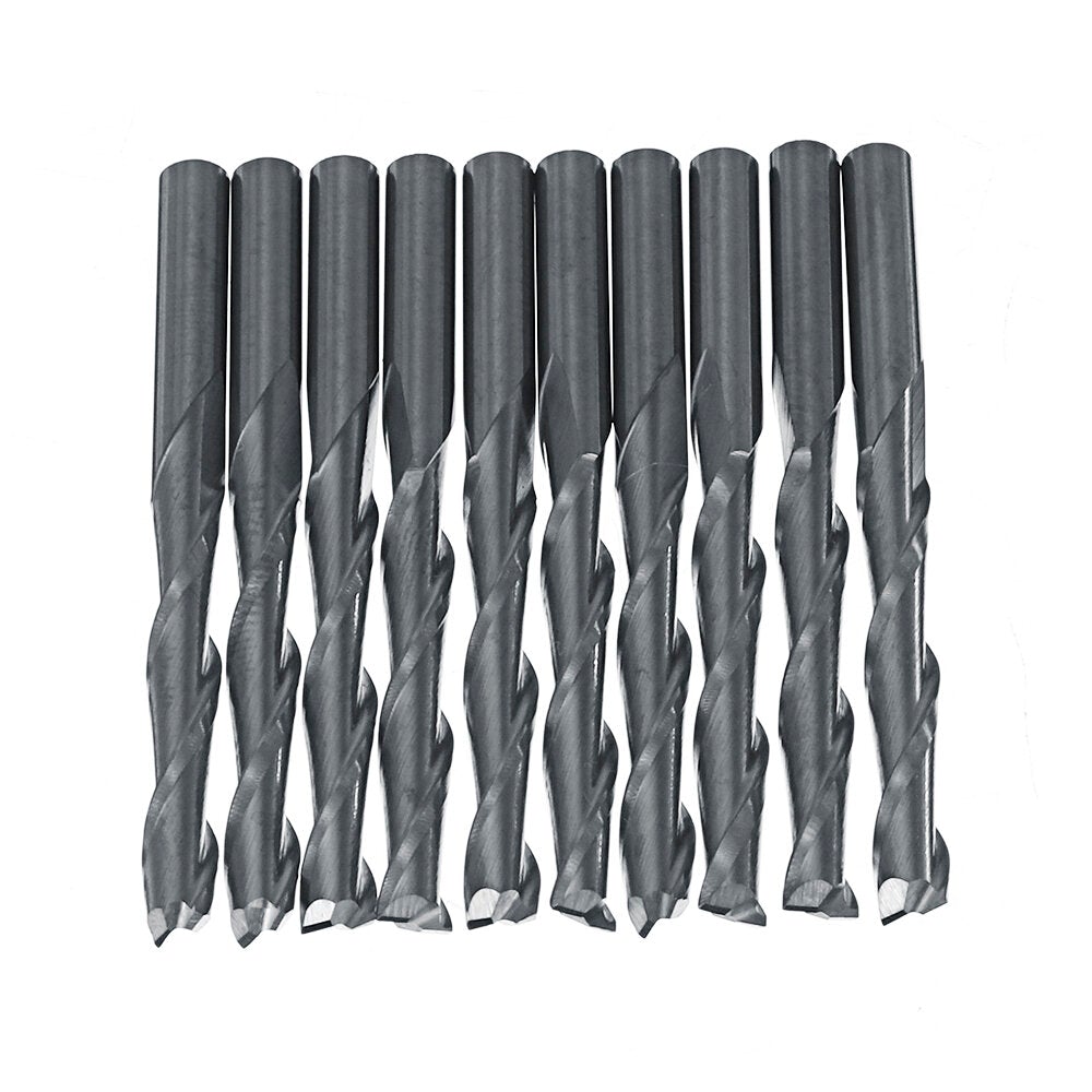 10pcs 3.175*22mm 2 Flutes Milling Cutter CNC Cutting Tool Parts
