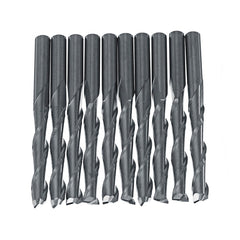 10pcs 3.175*22mm 2 Flutes Milling Cutter CNC Cutting Tool Parts