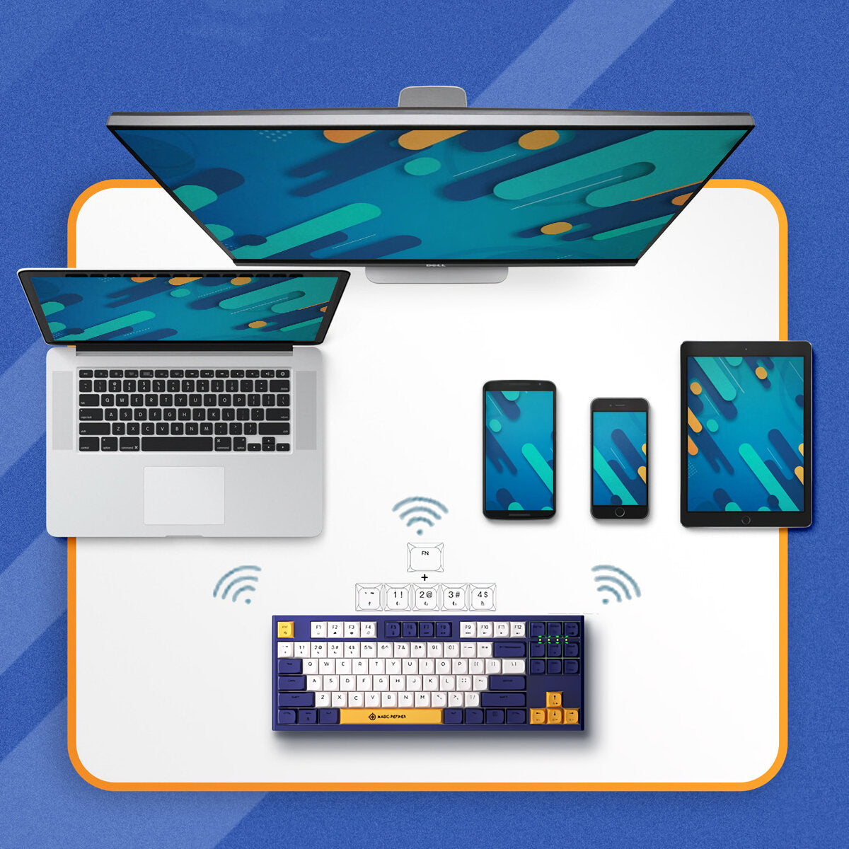 DIY Mechanical Gaming Keyboard Triple Mode Wireless Bluetooth5.0 2.4G With Hot Swappable