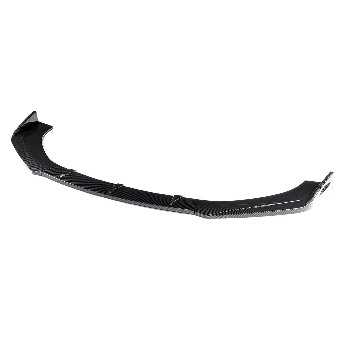 3PCS Carbon Fiber Style Front Bumper Spoiler Lip Cover Trim Protector