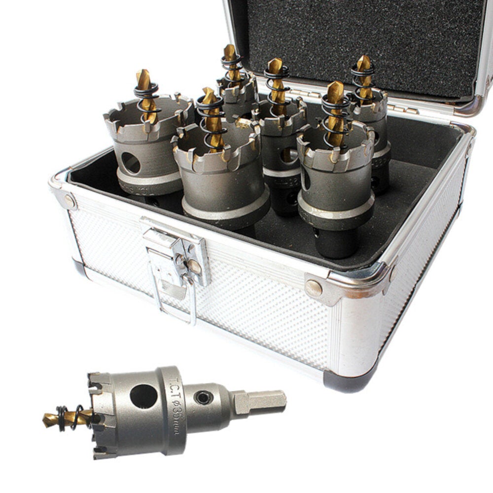 6pcs 16-65mm TCT Hole Saw Cutter Titanium Coated Drill Bit for Stainless Steel Alloy