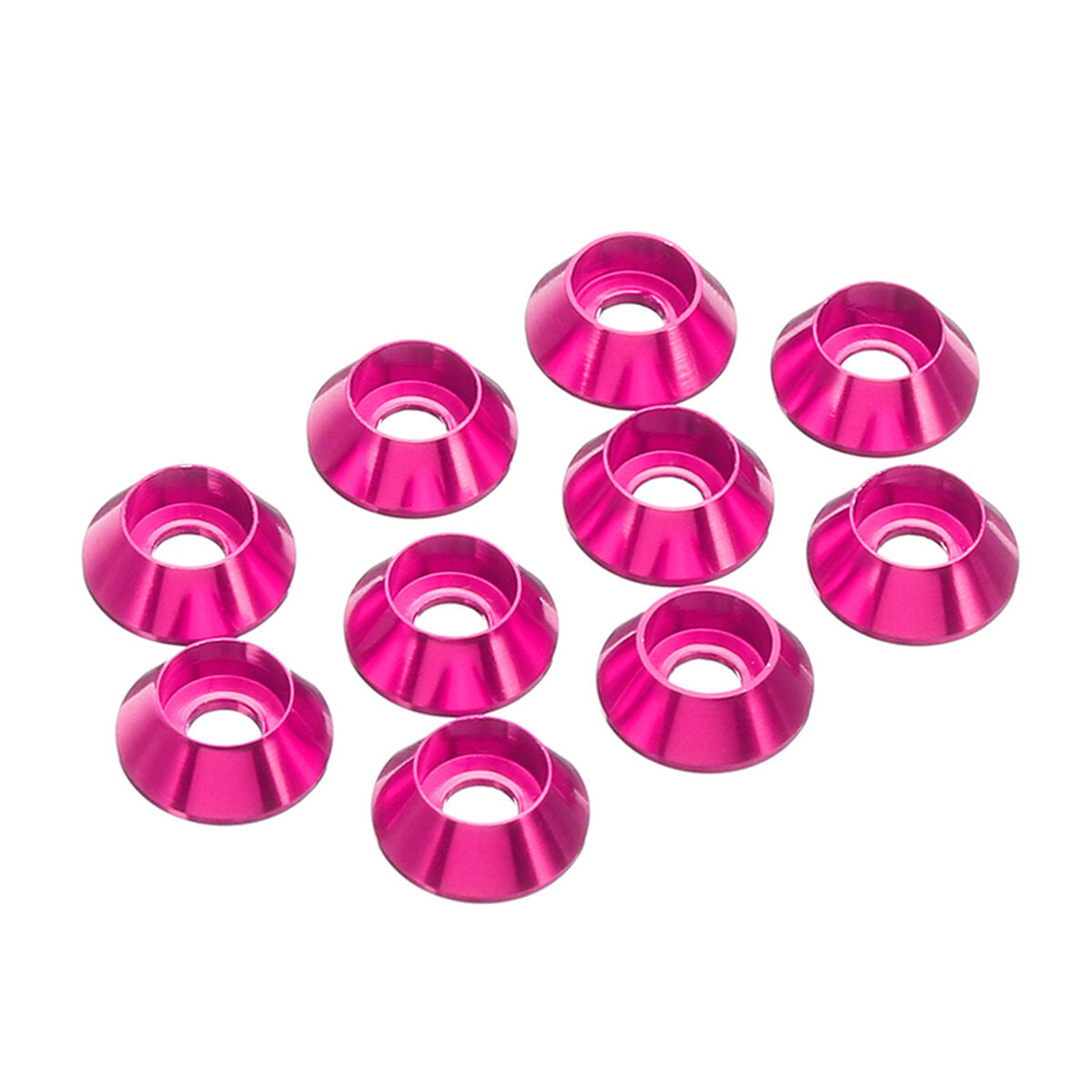 M4AN6 10Pcs M4 Cup Head Hex Screw Gasket Washer Nuts Aluminum Alloy Multicolor Optional