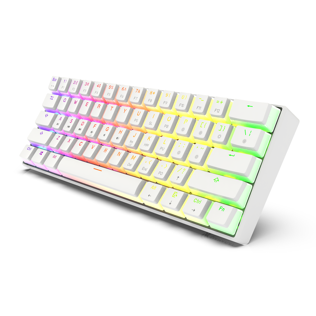 Wired Mechanical Keyboard Optical Switch Pudding Keycaps RGB 61 Keys Hot Swappable Gaming Keyboard New Version