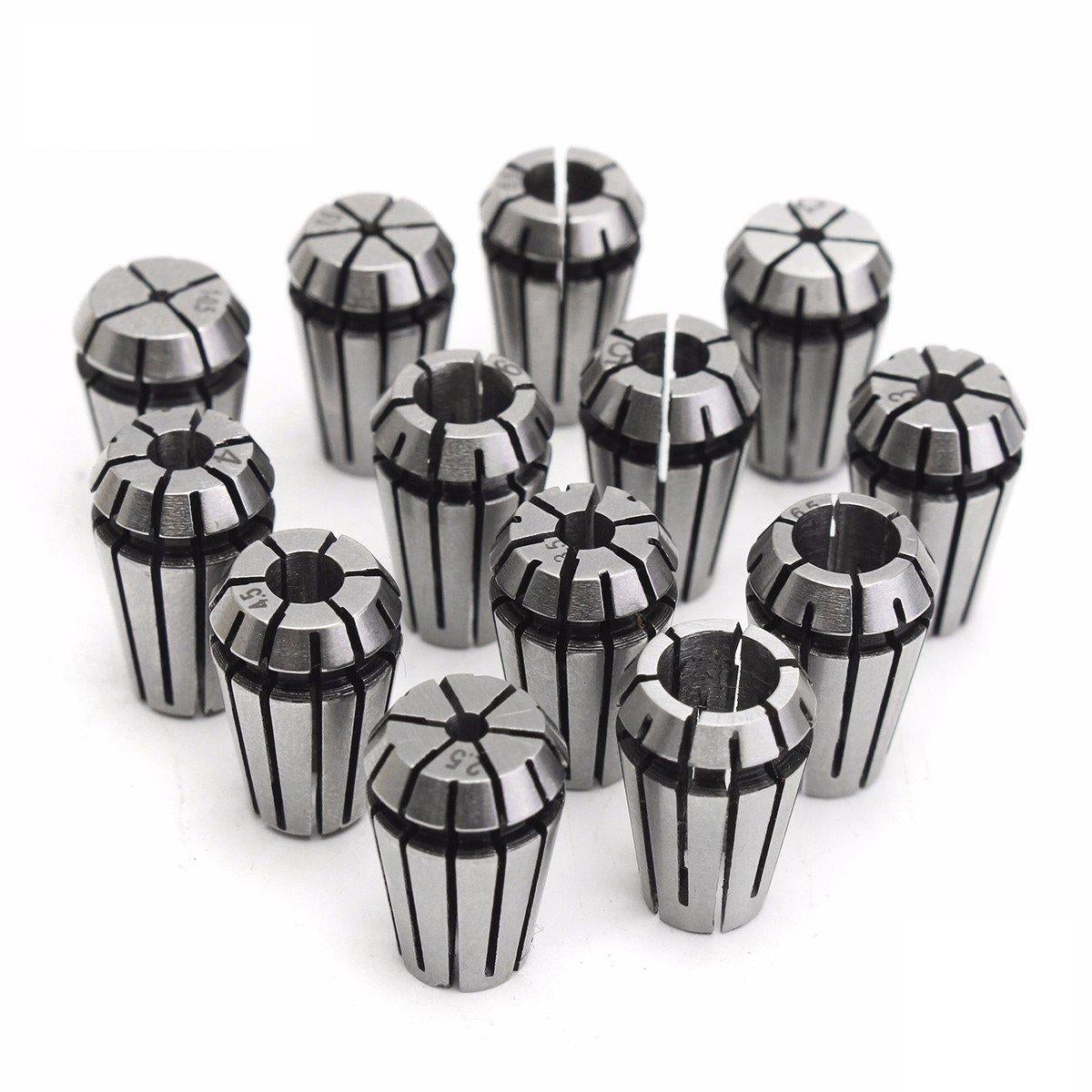 13pcs ER11 1-7mm Spring Collet Chuck Set for CNC Engraving Milling Mahchine Lathe Tools