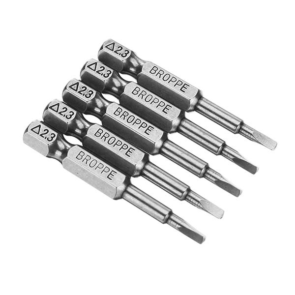 5pcs 2.3 1/4 Inch Hex Magnetic Triangle 50mm Screwdriver Bits Set