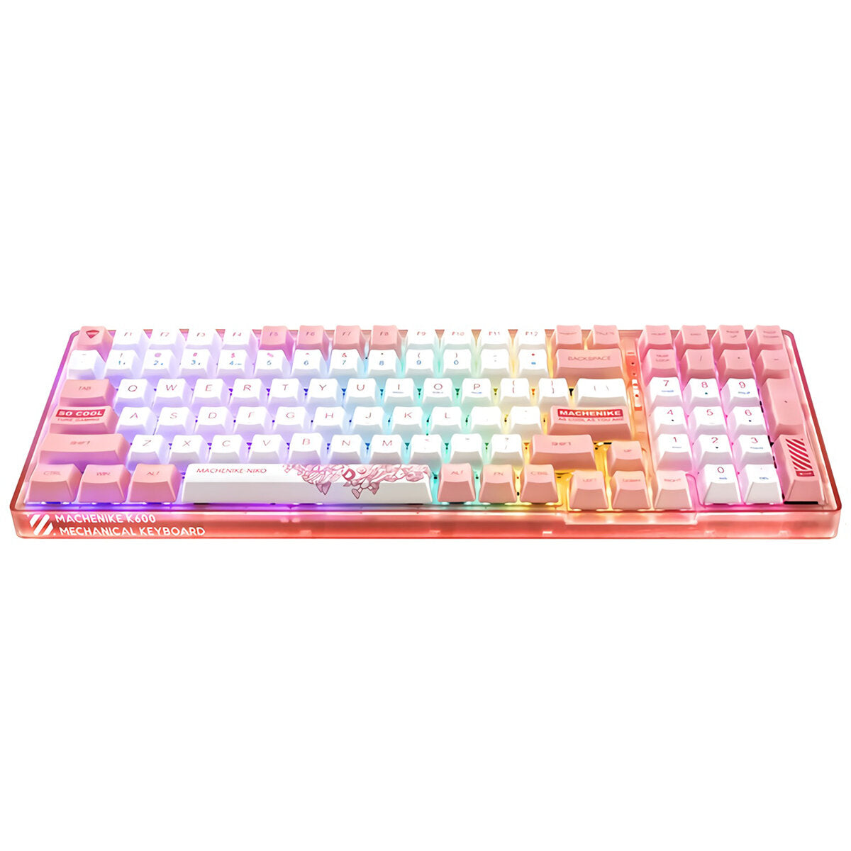 Mechanical Gaming Keyboard Triple-Mode Programmable 100 Keys PBT Keycaps 3/5-Pin Hot Swappable For Type-C Wired Bluetooth 2.4G Wireless