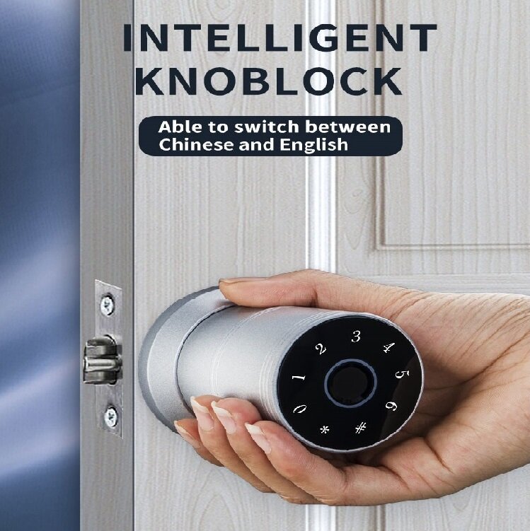 Smart Door Lock APP Fingerprint Password IC Card Key Unlock Battery Powered Support USB Charge