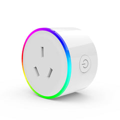 WIFI Control Socket Wireless Timer Switch Outlet With RGB LED Light Voice Control Works With Alexa Google 240V 10A AU Plug