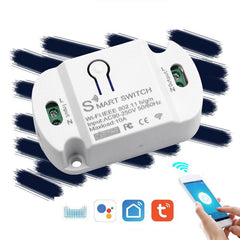 Smart WIFI Home Switch Led Light Universal Module DIY Smart Life WIFI Switch Supports 2 Way Control Work with Alexa Google Home Smart Life