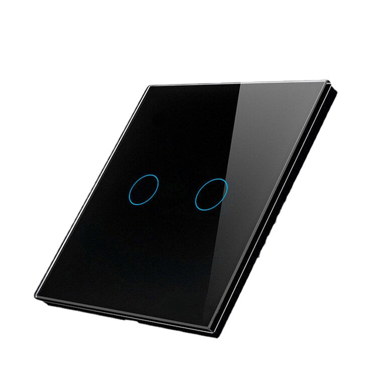 WiFi+RF433 Smart Light Touch Switch 2Gang EU Wireless Remote Control Works with Alexa Google Home