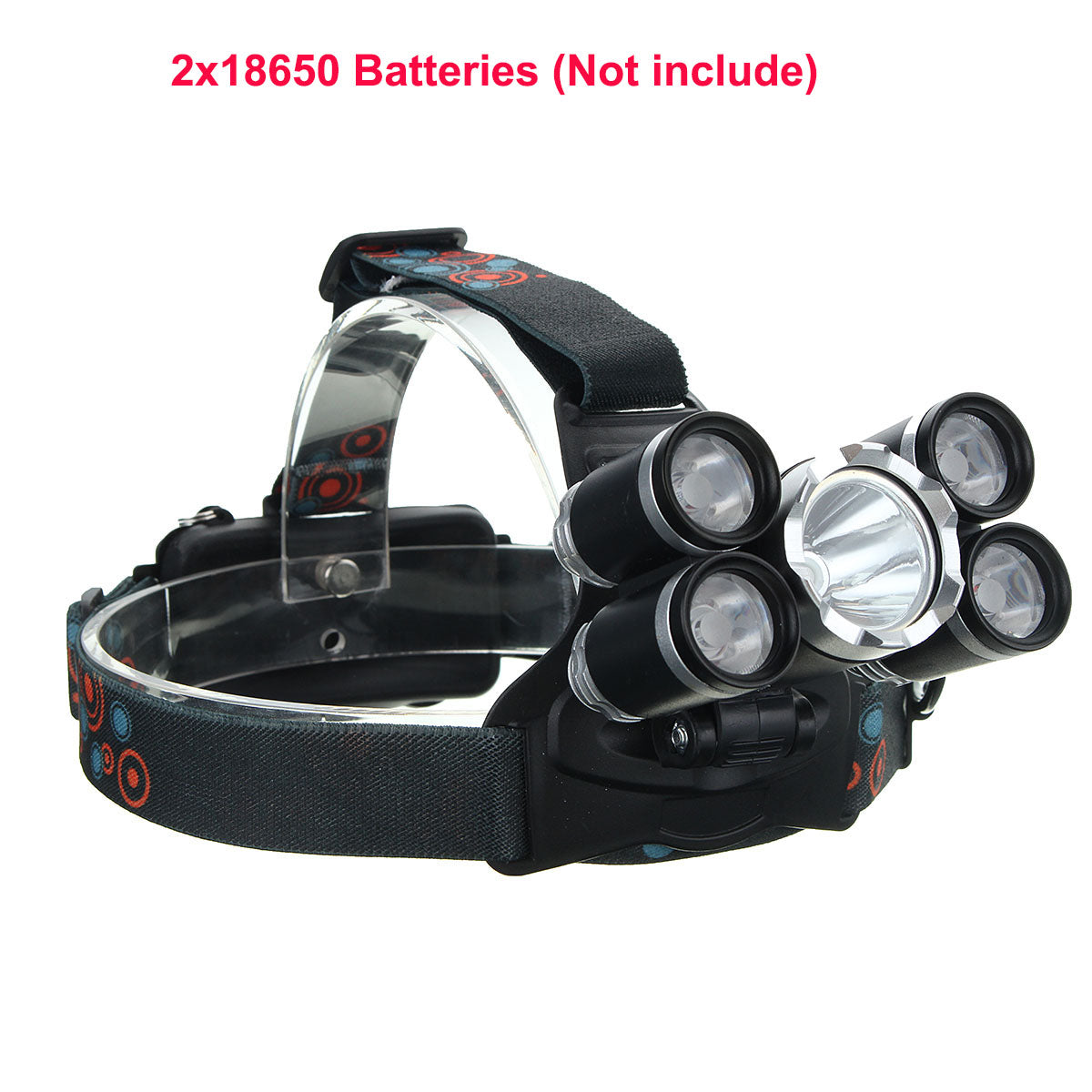 2500LM T6+4xXPE Headlamp 4 Modes 90 Adjustable Waterproof Work Light