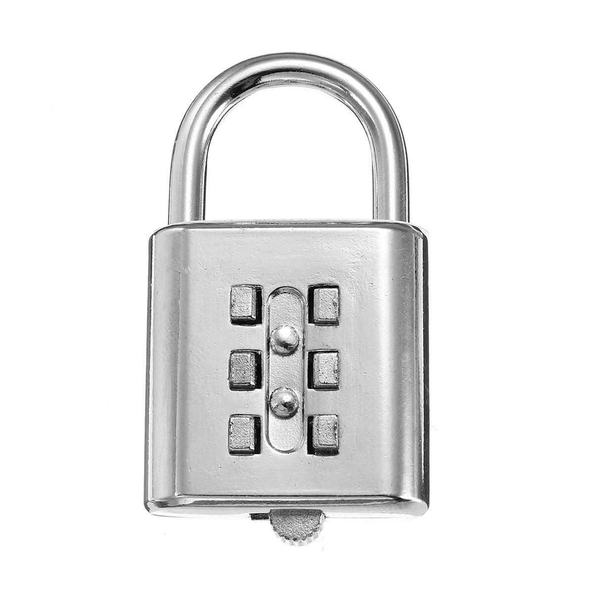 6 Digit Push Button Combination Padlock Travel Suitcase Luggage Lock