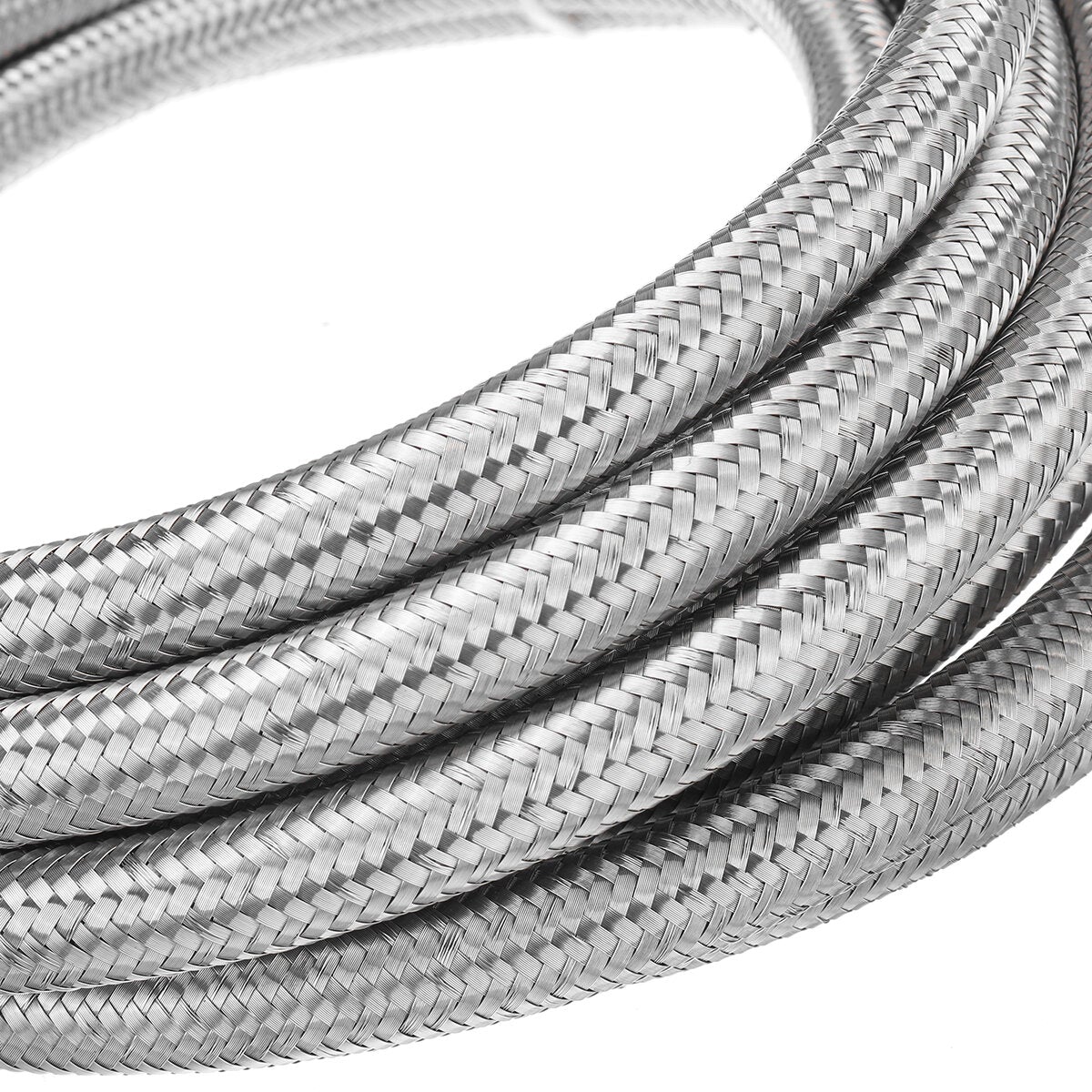 20FT 609.6cm Fuel Hose Oil Gas Line PTFE Stainless Steel Braided
