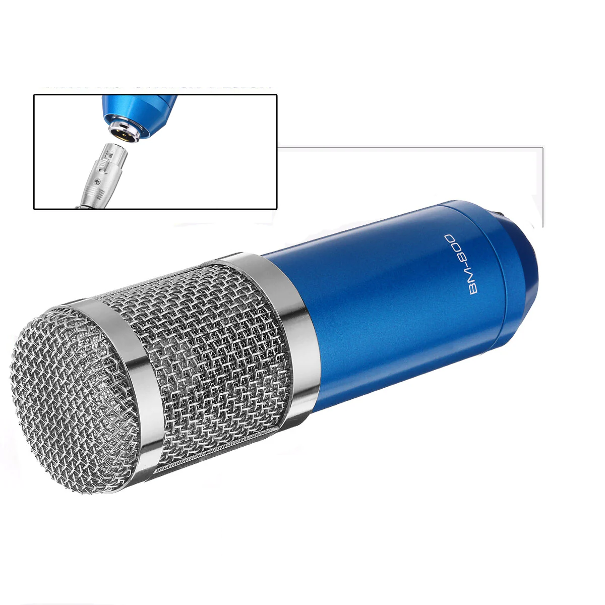 Basic Condenser Microphone BM-800 Cardioid Studio Recording Microphone with Shock Mount XLR Cable