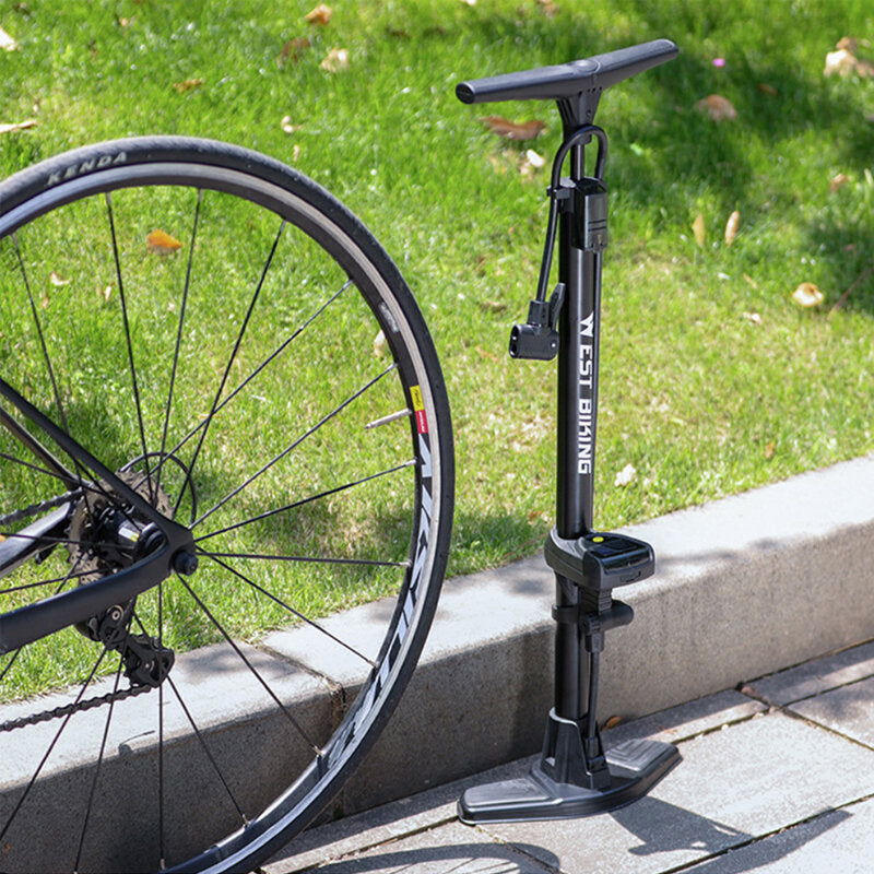 145PSI Air Pressure Bicycle Pump Digital Electronic Screen Air Pressure Gauge Multifunctional Nozzle Outdoor Bike Basketball Pump