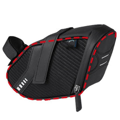 Bicycle Rear Seat Tail Bag Reflective Warning Strip Hard Shell Hang Tail Light