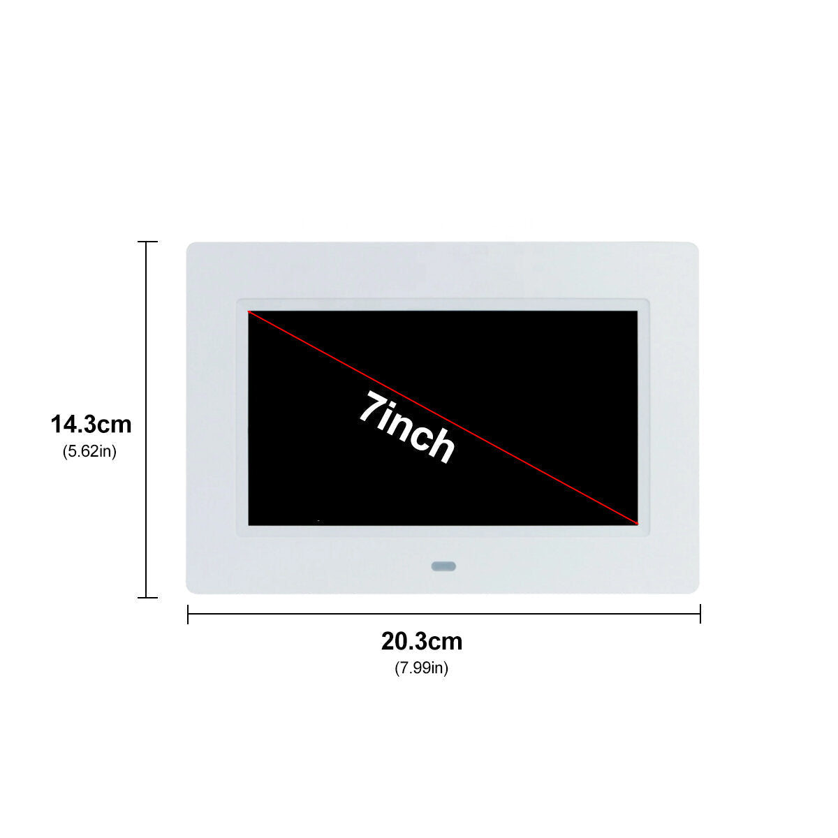7Inch LED Digital Photo Frame Large Font Clock Automatically Adjusts Brightness