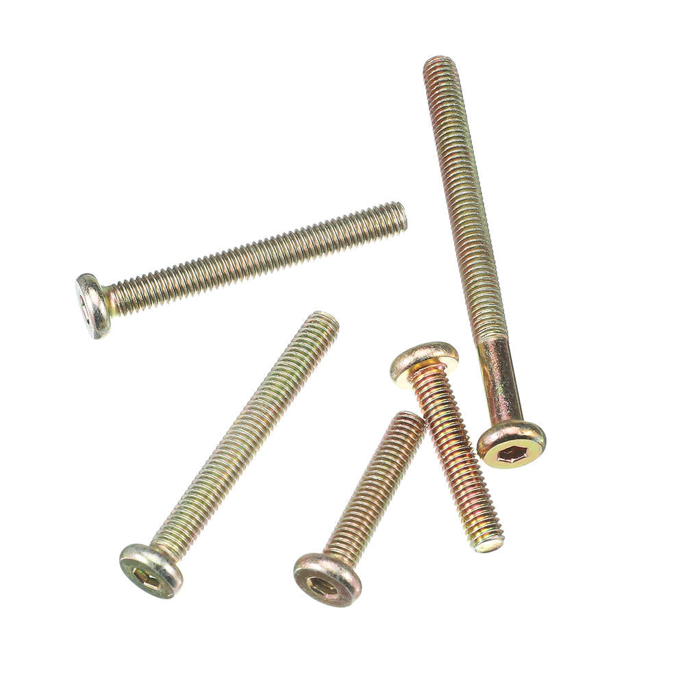 125Pcs High Precision Hex Socket Head Cap Screw Bolts and Barrel Nuts Furniture Connecting Screws Accessories Assortment Kit