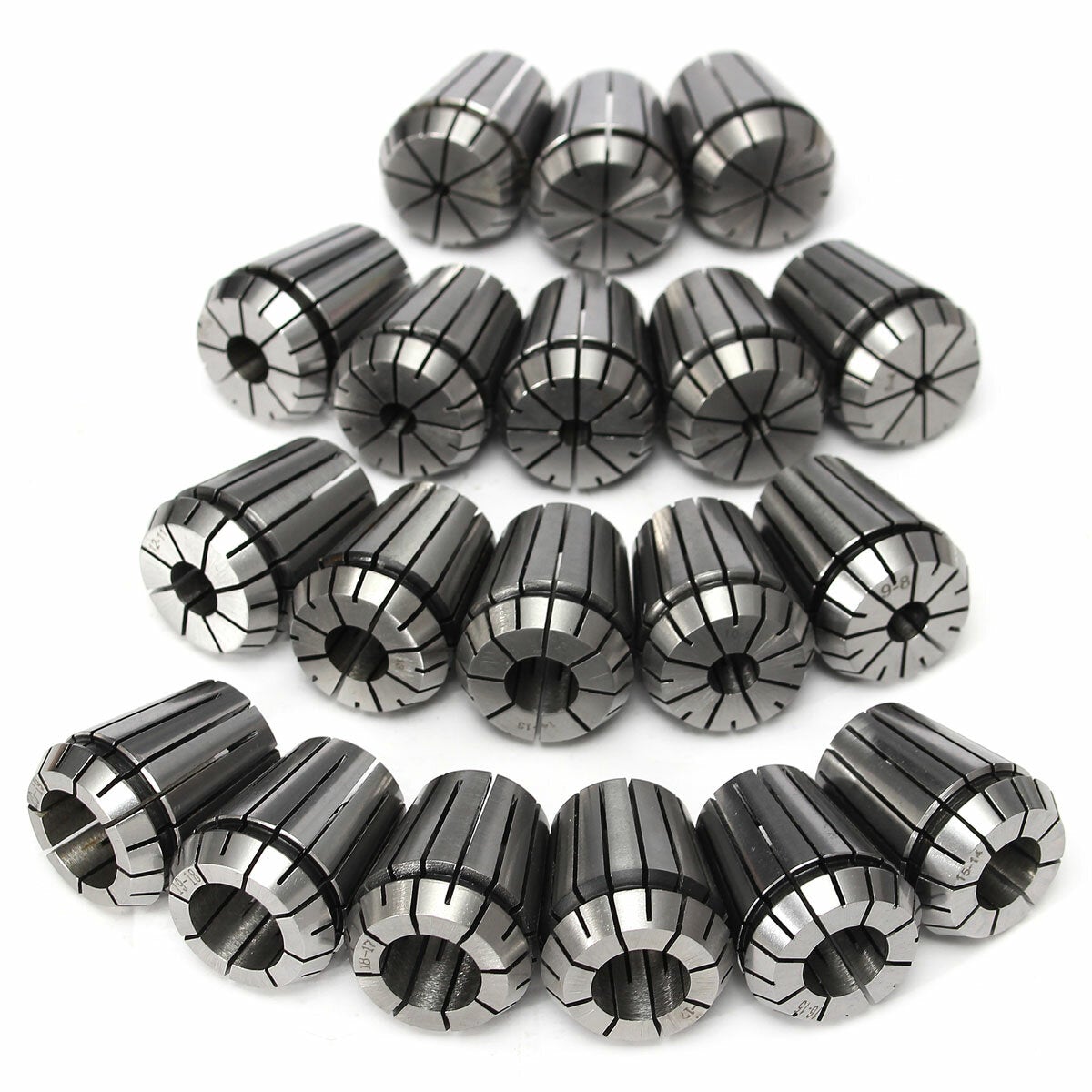 19Pcs 2mm-20mm Precision Spring Chuck Set for CNC Workholding Engraving and Milling Lathe Tool