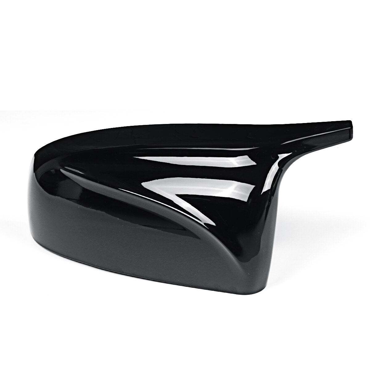 Glossy Black M Style Rear View Mirror Cap Cover Replacement Pair