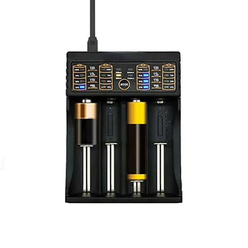 Micro USB DC 5V 4 Slots Battery Charger support 18650/26650/16340/14500