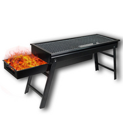 Charcoal Grill Barbecue Portable BBQ - Stainless Steel Folding BBQ Kabab Grill Camping Grill