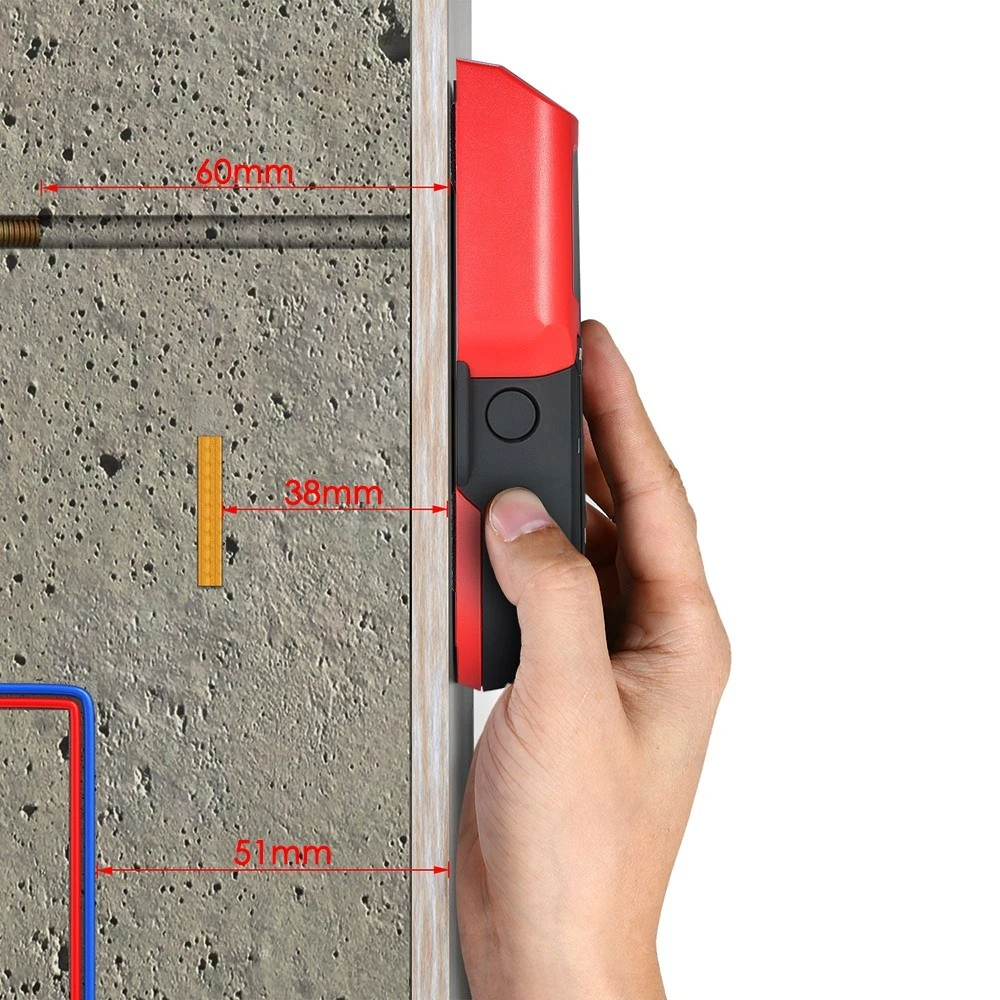 Stud Finder Wall Detector Wood Studs Center Metal and AC Cable Live Wire Scanner Warning Detection