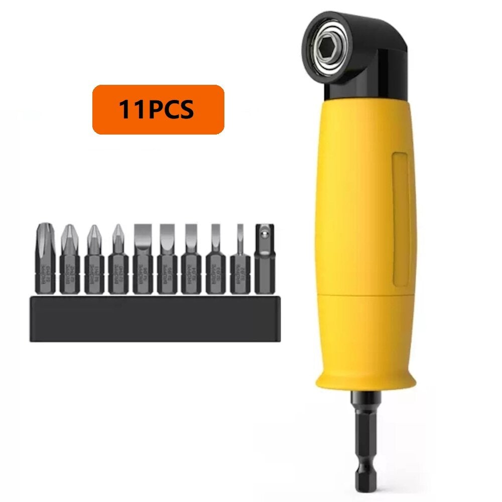 1/4inch 6.35mm Interface 90 Degree Electric Corner Screwdriver Bit with 10Pcs/32Pcs 25mm Bits