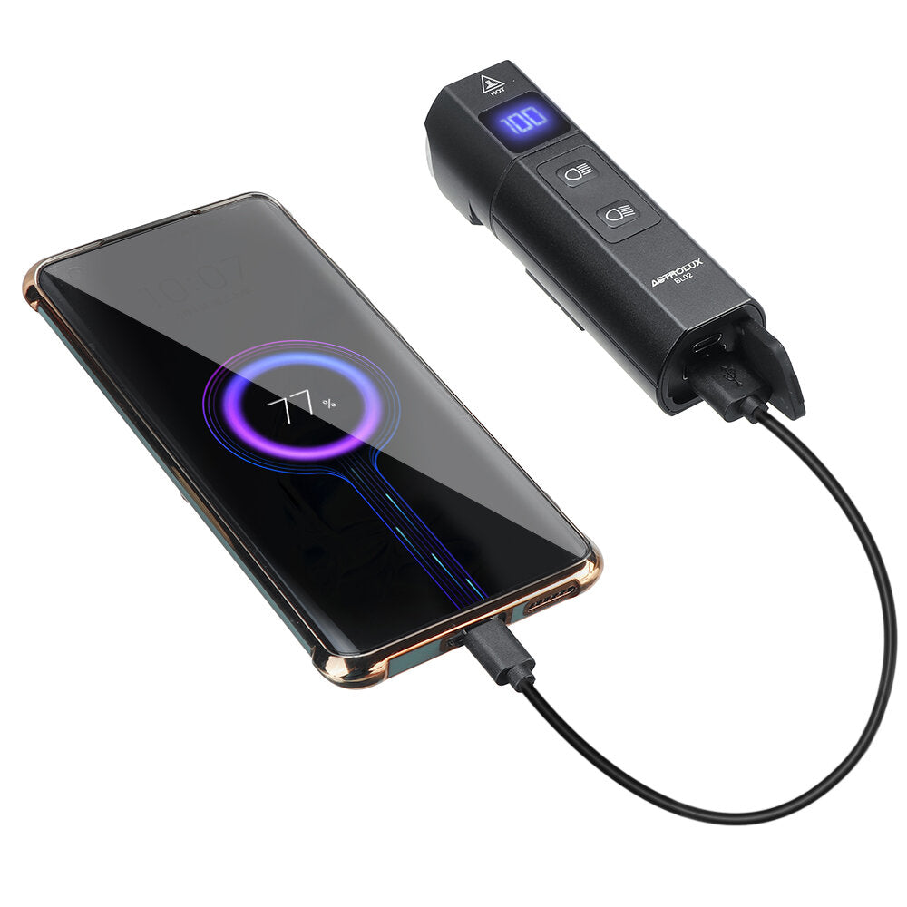Waterproof USB Rechargeable Front Light 1200lm Dual Distance Beam Switch Flashlight Support Wire Remote Power Bank for Electric Bike Scooter