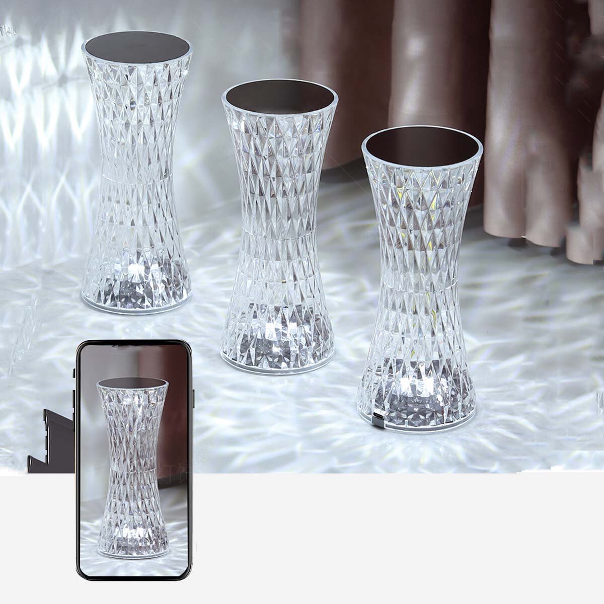 Atmosphere Light Touch Sensor USB Charging Acrylic Lamp Bar Light Restaurant Table Lamps Romantic Nightlight