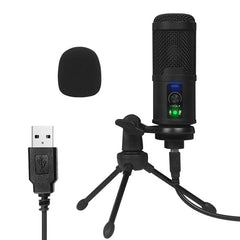 Profession Studio USB Microphone Karaoke Singing Laptop Recording Condenser for PC Computer Gaming Stream Mic