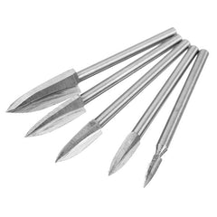 3mm Shank 5Pcs 3-8mm Milling Cutter White Steel Three Blades Wood Carving Knives